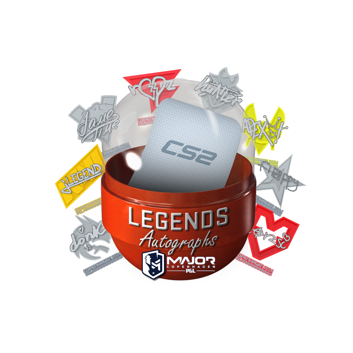 2024年哥本哈根锦标赛传奇组亲笔签名胶囊